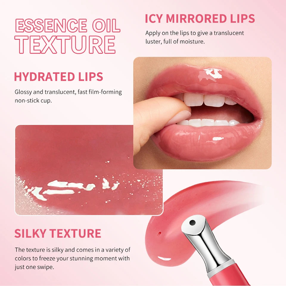 Hydrating Lip Oil Serum for Smooth Plump Lips - 10