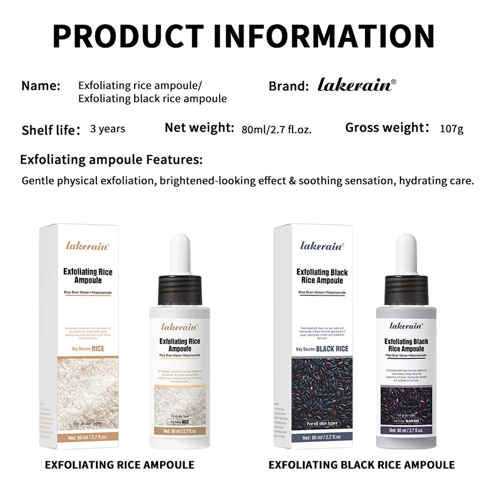 Exfoliating Rice Essence for Deep Pore Cleansing and Brightening