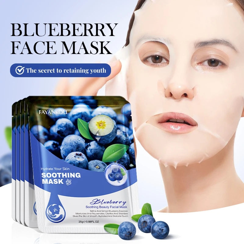 10-Piece Fruit Essence Hydrating and Brightening Facial Mask Set