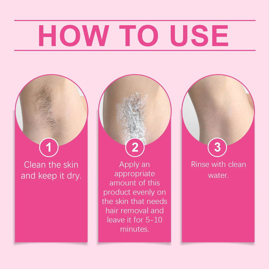 Painless Gentle Hair Removal Cream for Sensitive Skin