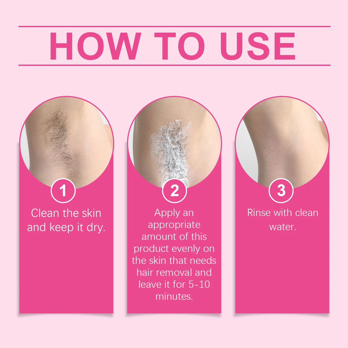 Painless Gentle Hair Removal Cream for Sensitive Skin