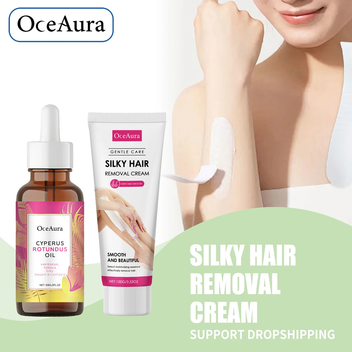 Painless Gentle Hair Removal Cream for Sensitive Skin