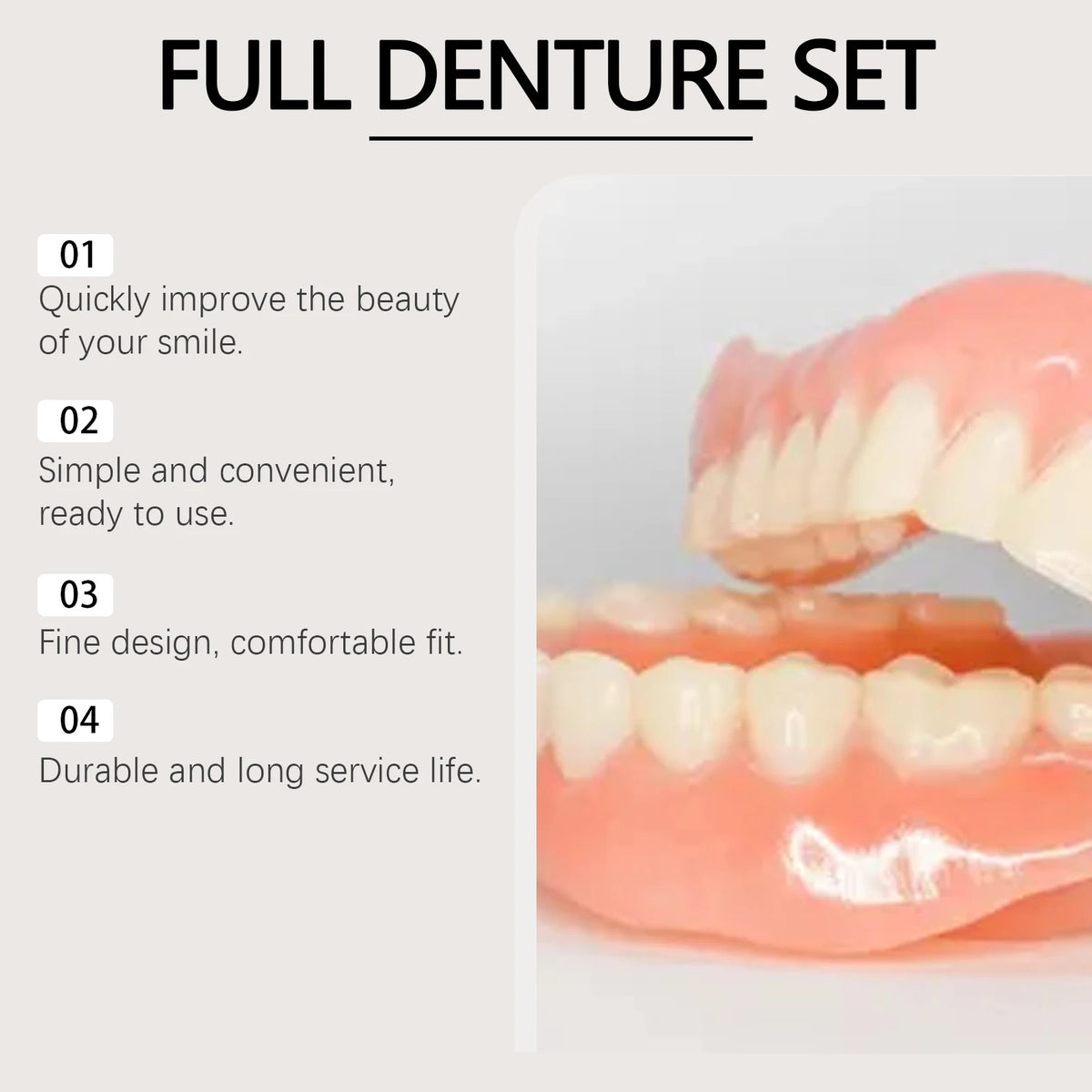 Temporary Cosmetic Denture and Smile Restoration Kit