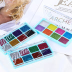 Chunky Glitter Eyeshadow Palette for Face and Body