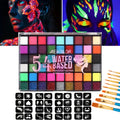 54-Color Professional Water-Based Face and Body Paint Palette