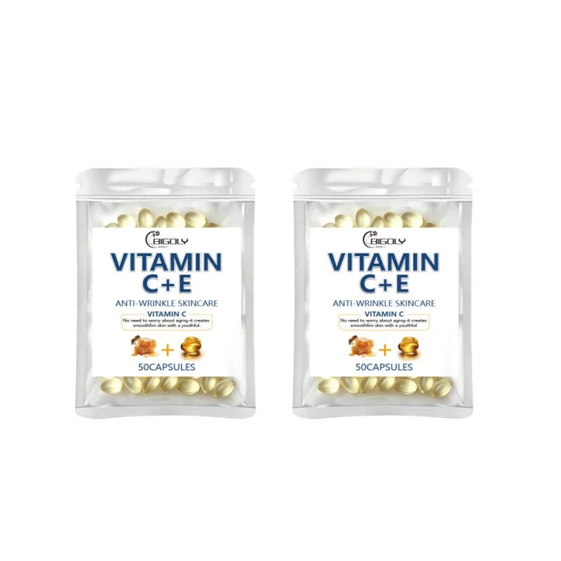 Vitamin C and E Facial Serum Capsules for Radiant Skin