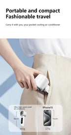 Portable Handheld Ice Cooling Turbo Fan with LED Display