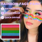 Rainbow Striped Face and Body Paint Palette