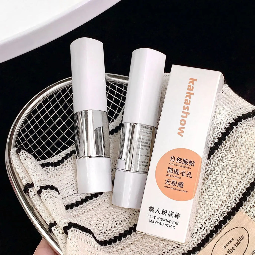 Dual-Ended Foundation Stick with Built-in Blending Brush