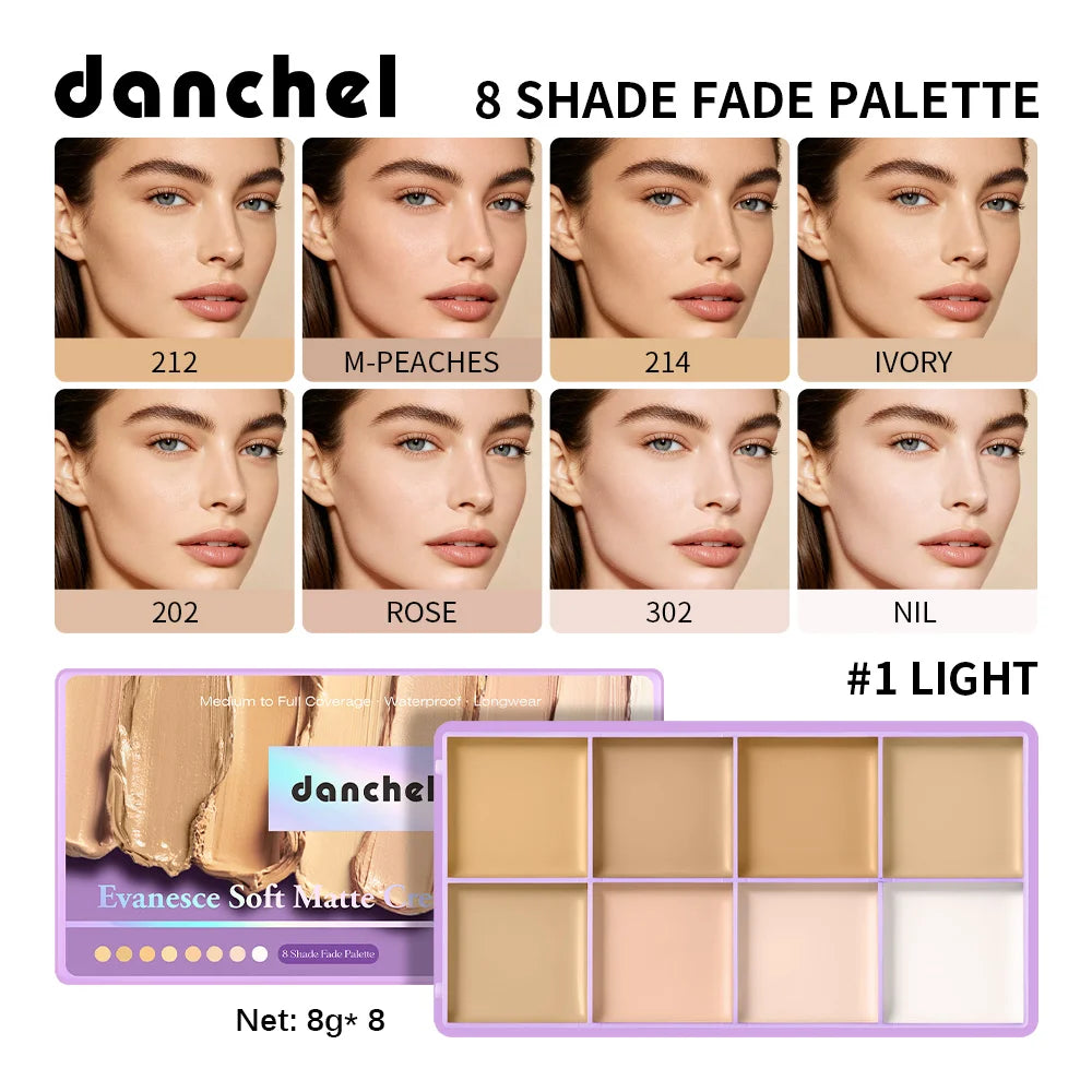 8-Shade Cream Concealer and Contour Palette