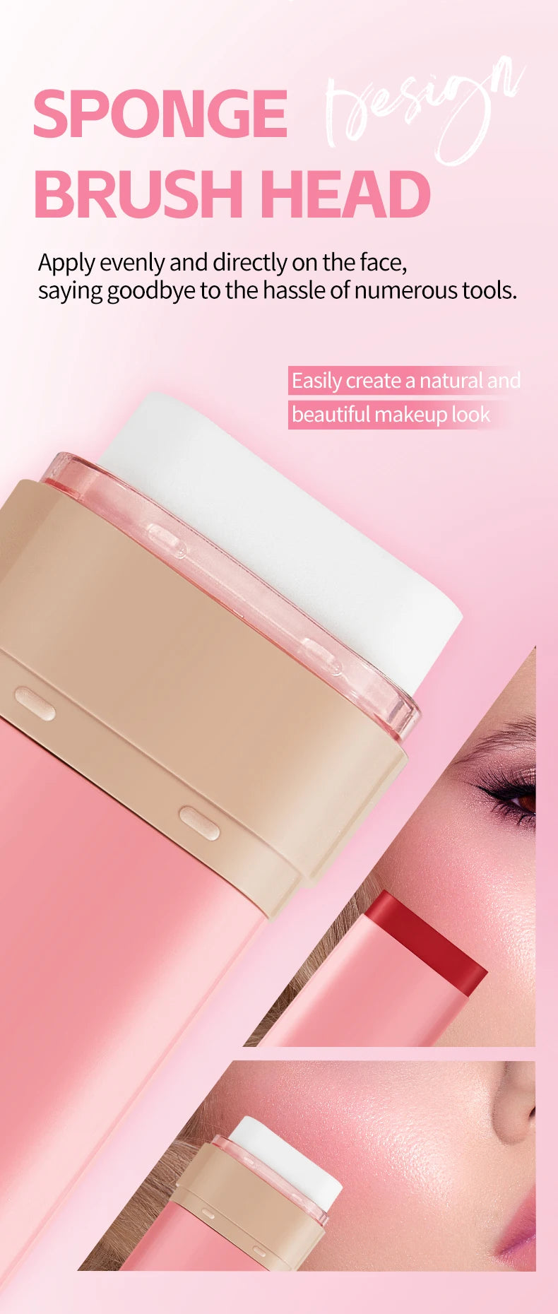 Natural Blendable Cream Blusher Stick