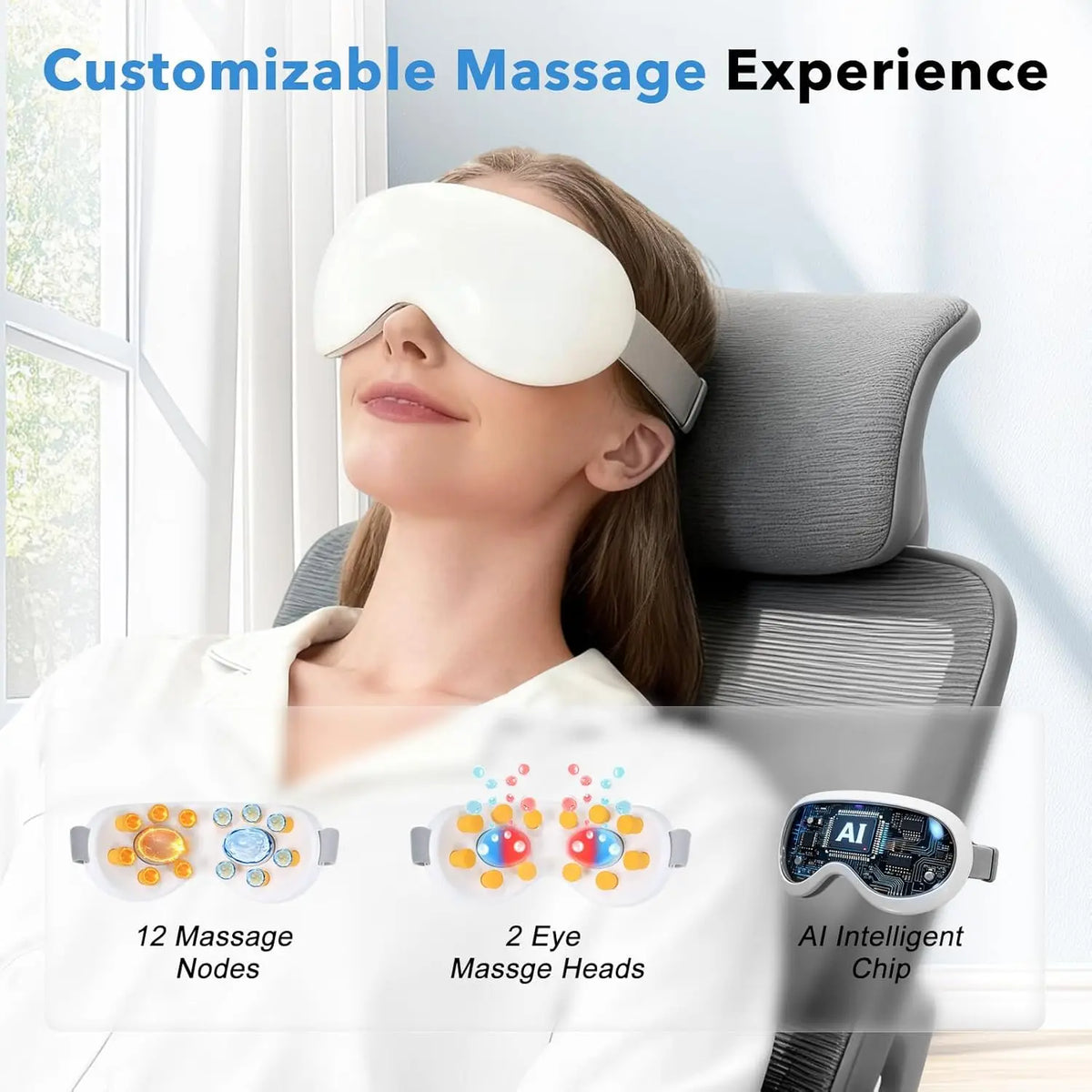 Smart Eye Massager with Cooling and Vibration
