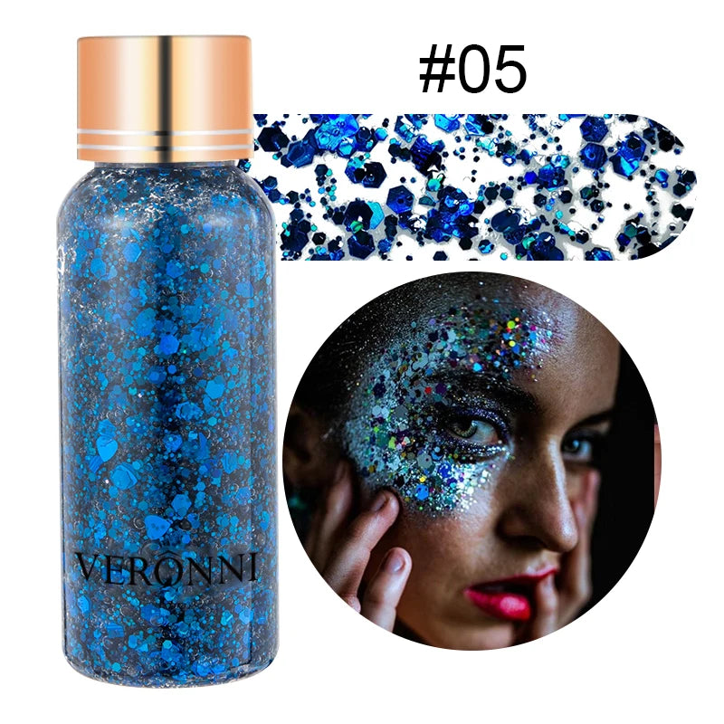Sparkling Glitter Gel for Face, Body, and Hair