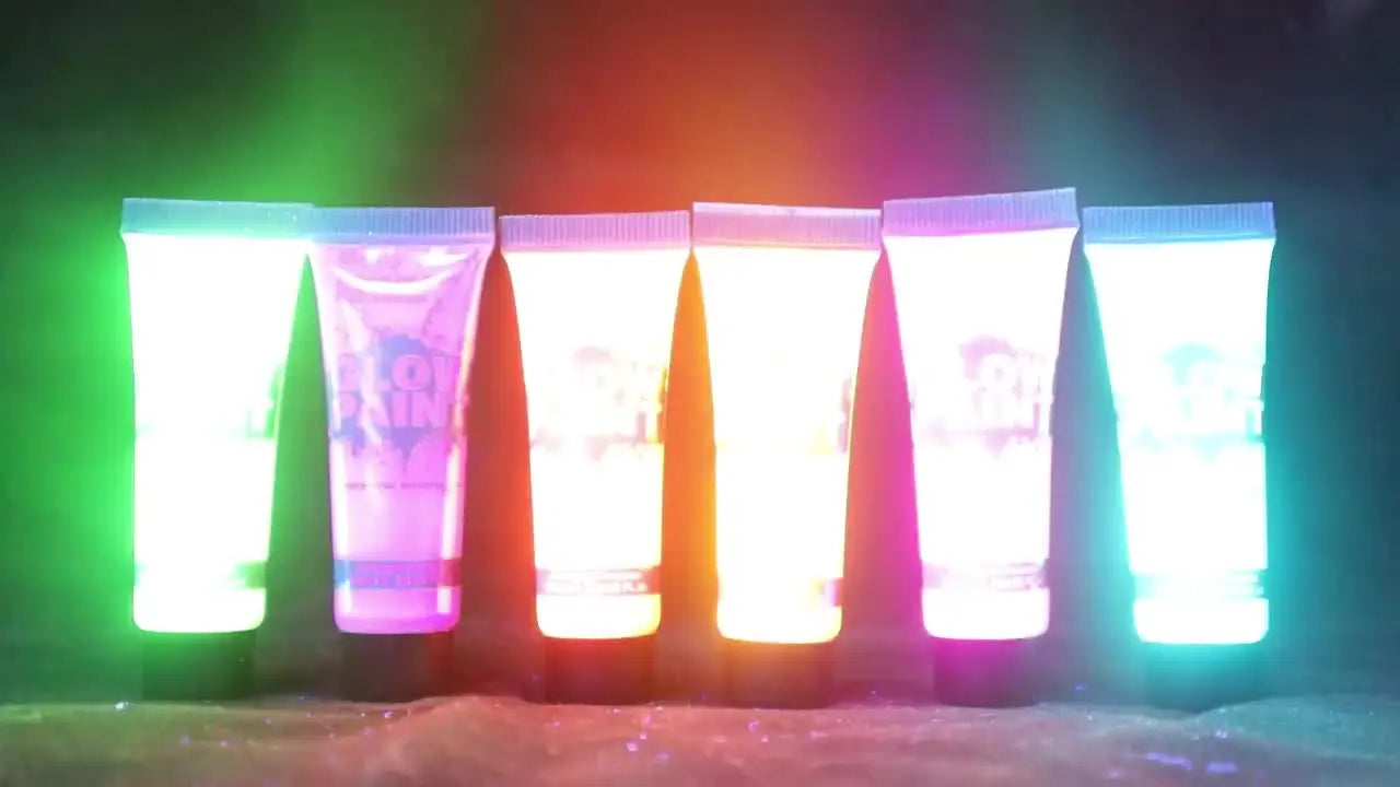 Neon UV Glow Face and Body Paint for Parties and Festivals - 7