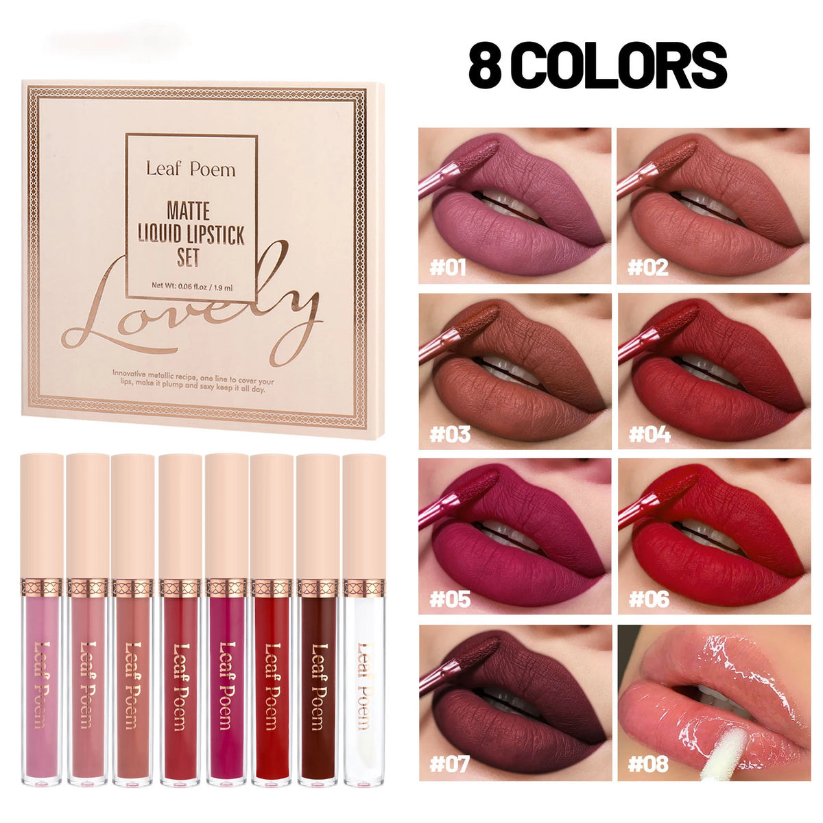 Waterproof Matte Liquid Lipstick Set
