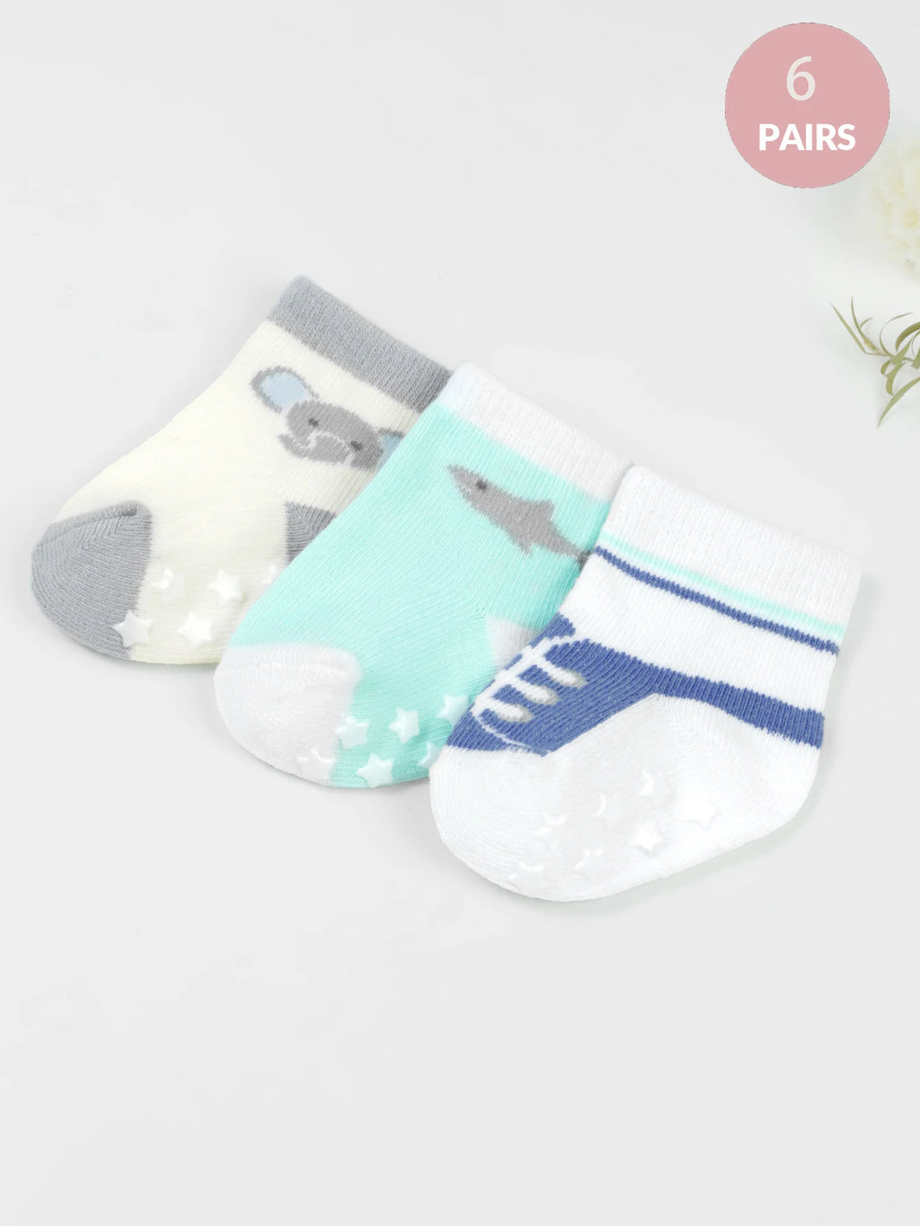 Anti-Slip Cotton Socks for Newborns and Infants