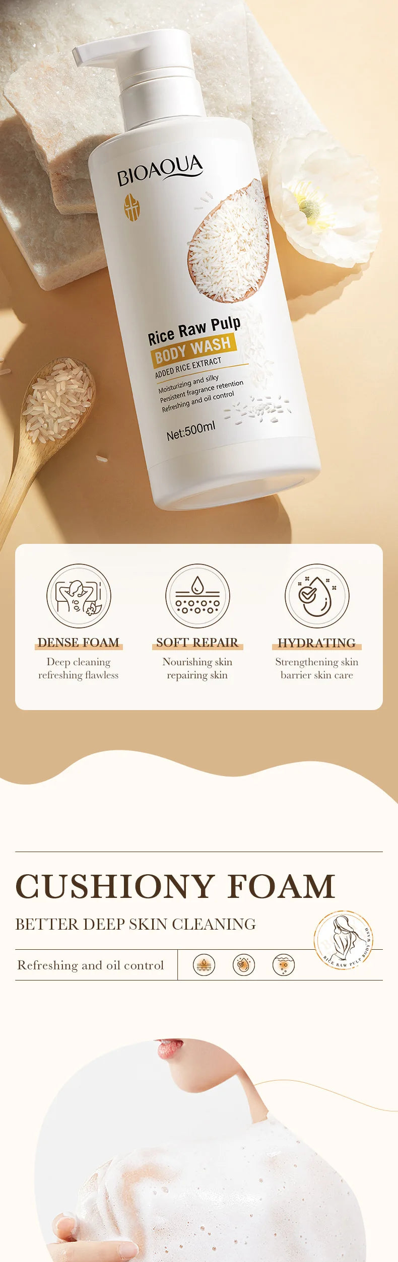 Moisturizing Rice Extract Body Wash - 9