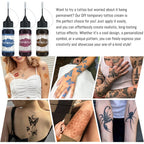 Long-Lasting Temporary Tattoo Ink Kit with Stencils