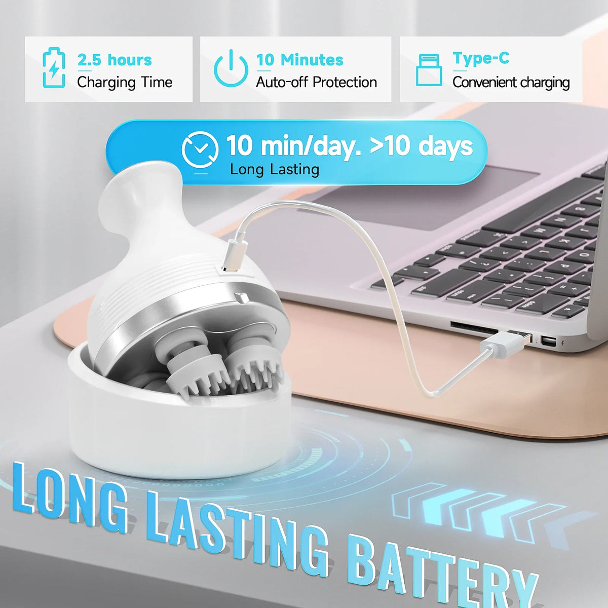 Electric Scalp and Full-Body Deep Tissue Massage Tool