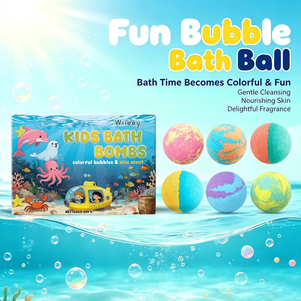 Moisturizing Fizzy Bath Bomb Set for Kids