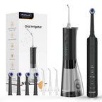 Electric Toothbrush and Water Flosser Set for Oral Care