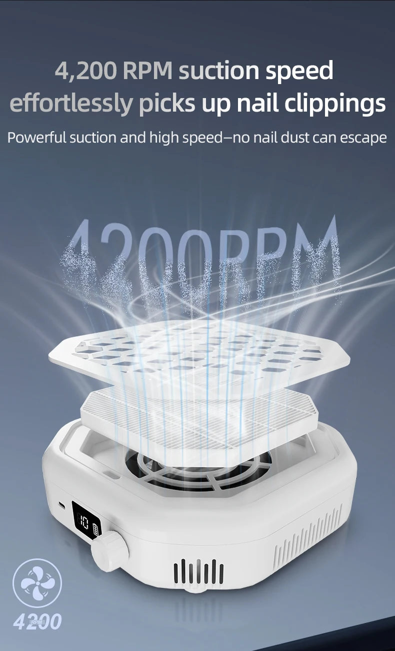 Portable Cordless Nail Dust Collector