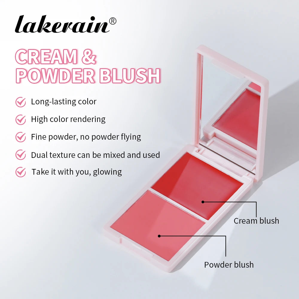 2-in-1 Cream and Powder Face Blush Duo