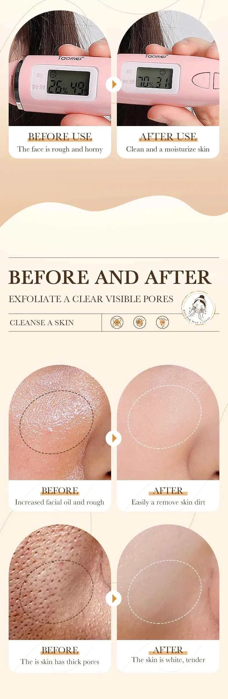 Rice Extract Foaming Facial Cleanser with Silicone Brush - 13