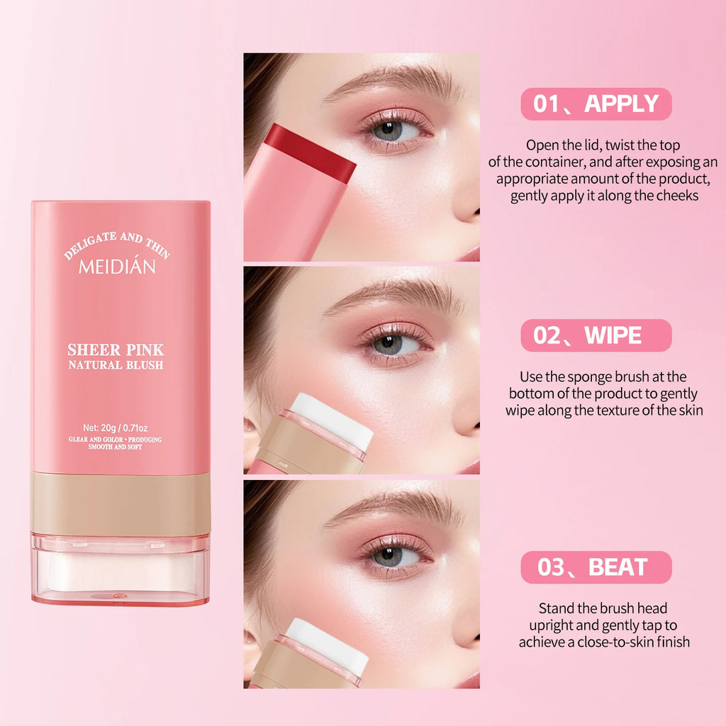 Natural Blendable Cream Blusher Stick