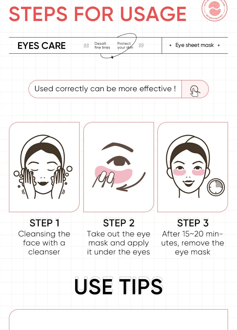 Rose Collagen Hydrating Eye Mask Patches