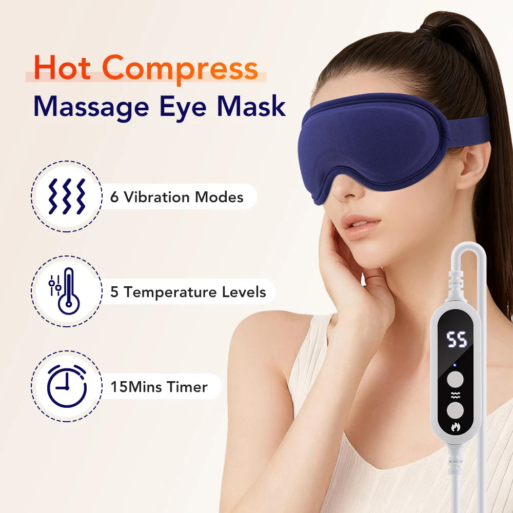 Heated Vibrating Eye Massager for Stress Relief