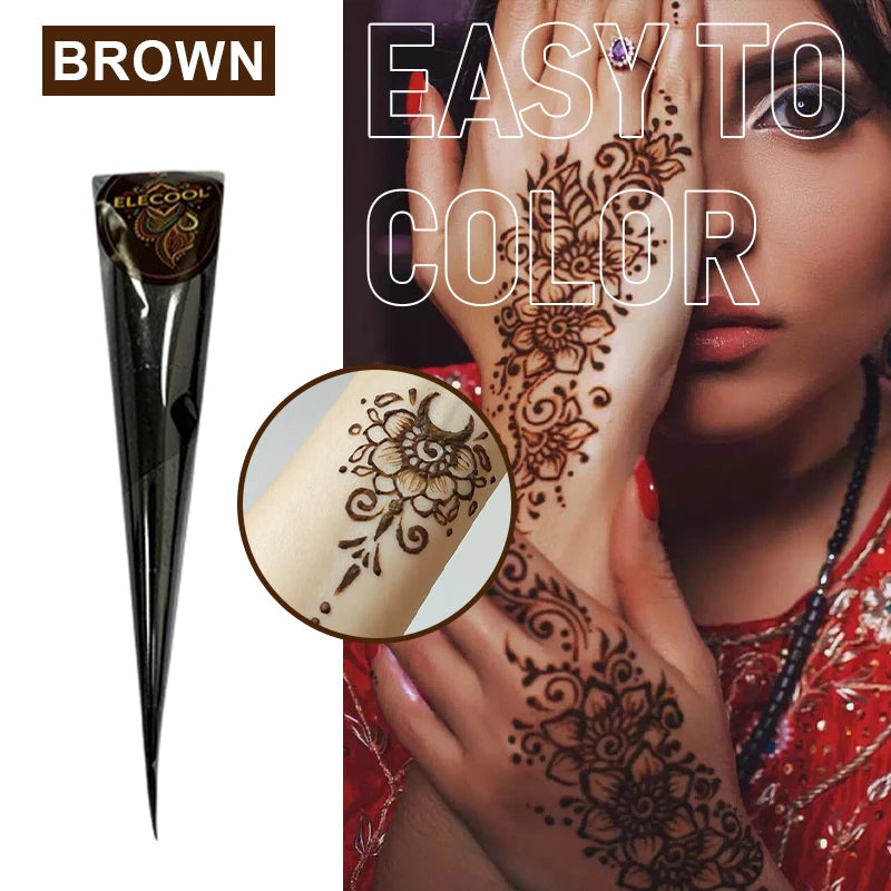 Semi-Permanent Organic Henna Tattoo Cream