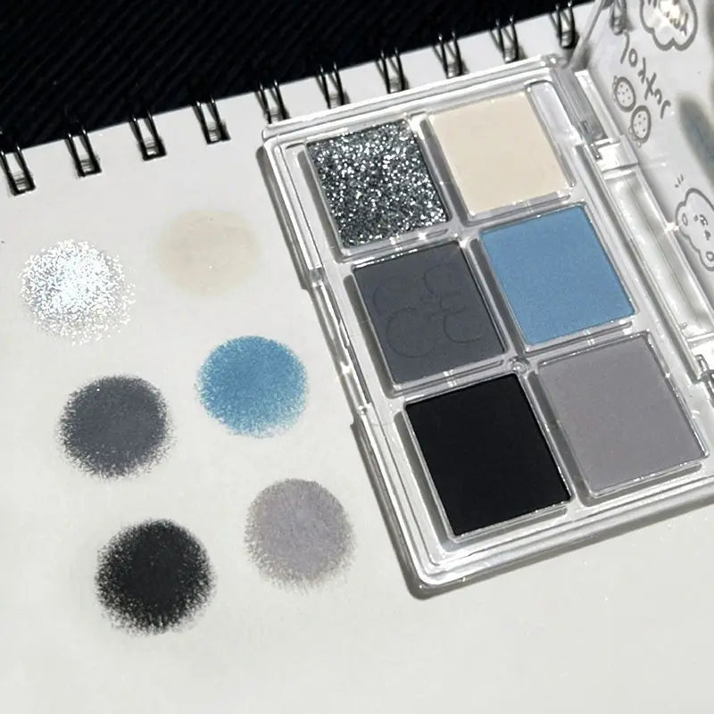 6-Color Matte and Shimmer Smoky Eyeshadow Palette