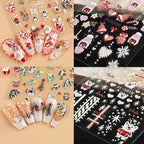 5D Embossed Christmas Nail Art Stickers
