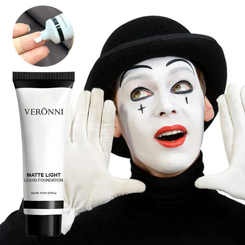 Pure White Liquid Foundation for Stage Makeup and Special Effects