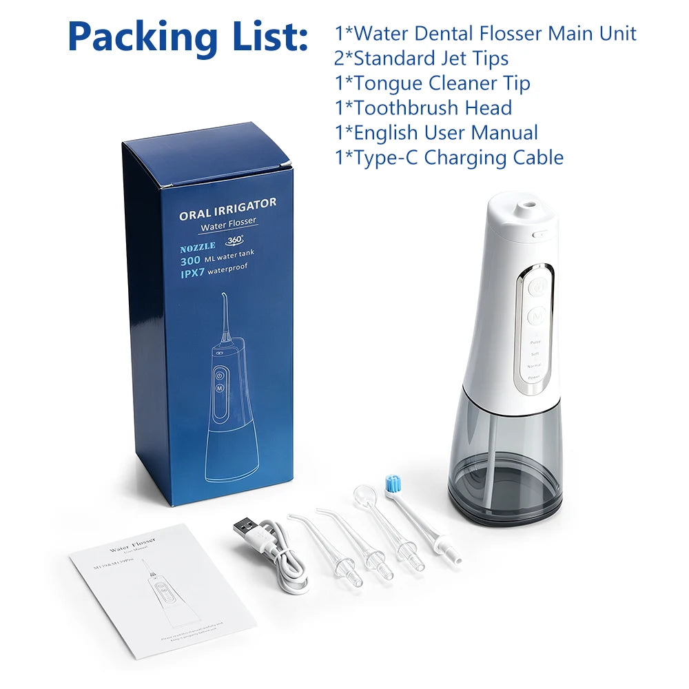 Cordless Portable Water Dental Flosser for Teeth and Braces - 16