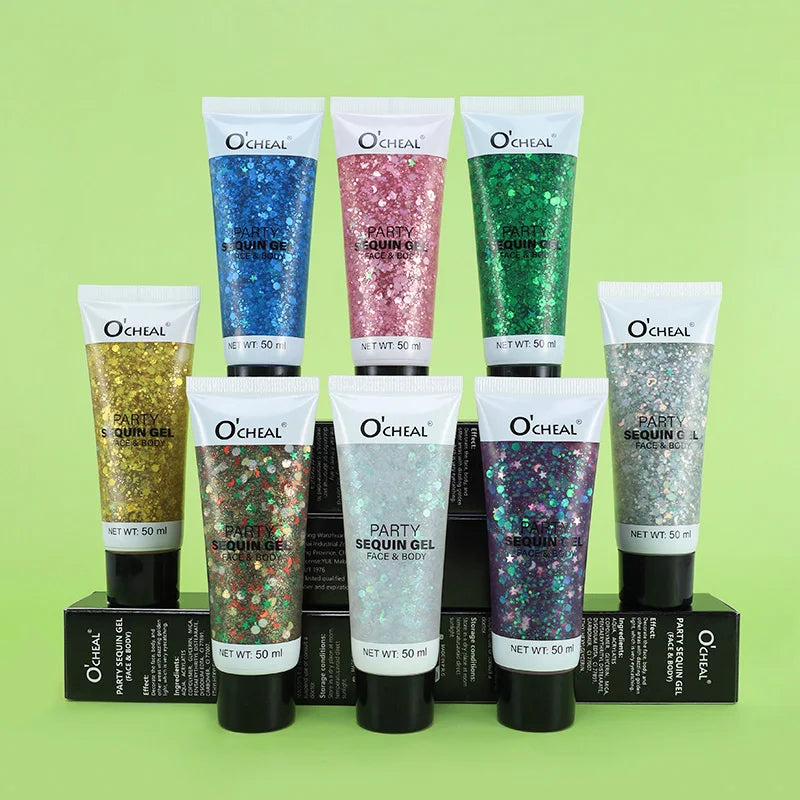 Waterproof Face and Body Glitter Sequin Gel - 5
