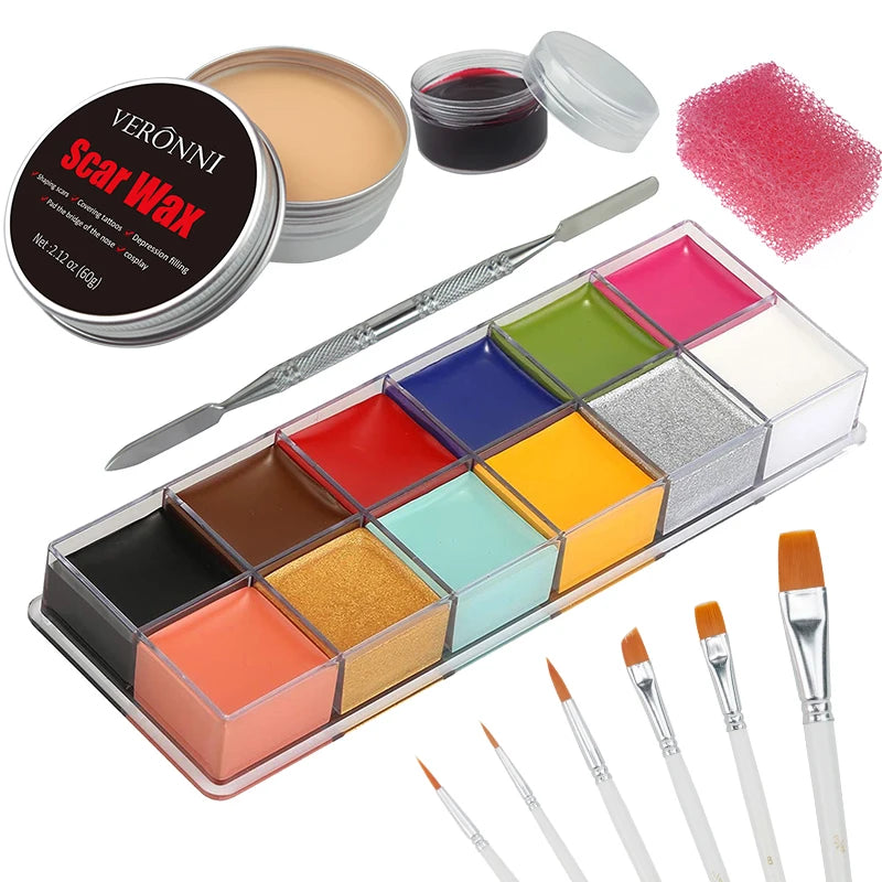 Professional Special Effects Makeup Kit for Halloween and Cosplay