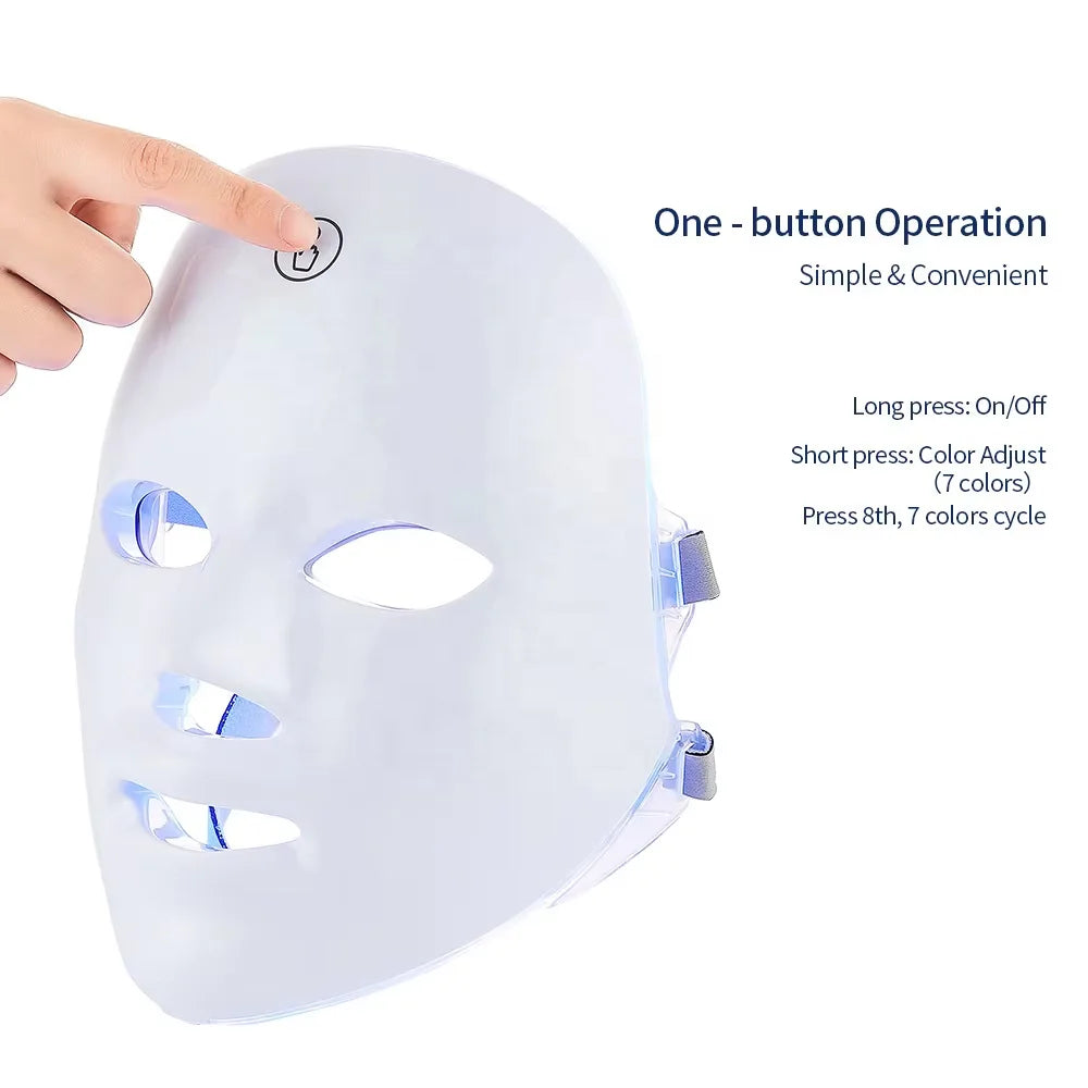 7-Color LED Light Therapy Facial Mask