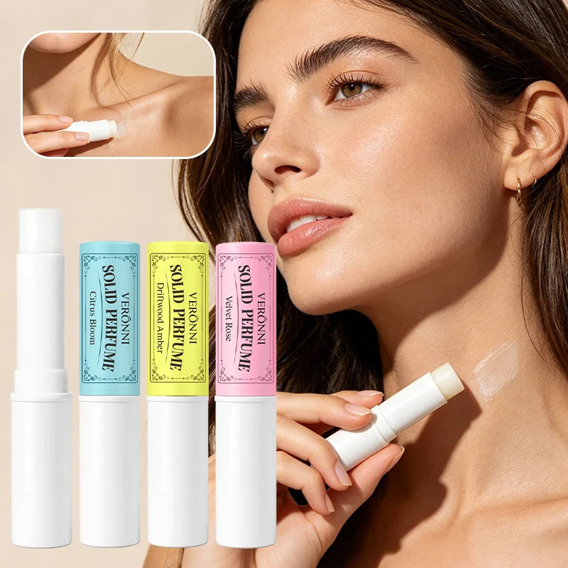 Portable 3-Piece Solid Perfume Stick Set for Long-Lasting Fragrance