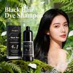 4-in-1 Instant Black Hair Dye and Nourishing Shampoo