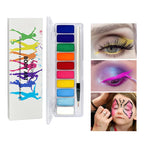 10-Color Neon UV Glow Face and Body Paint Kit