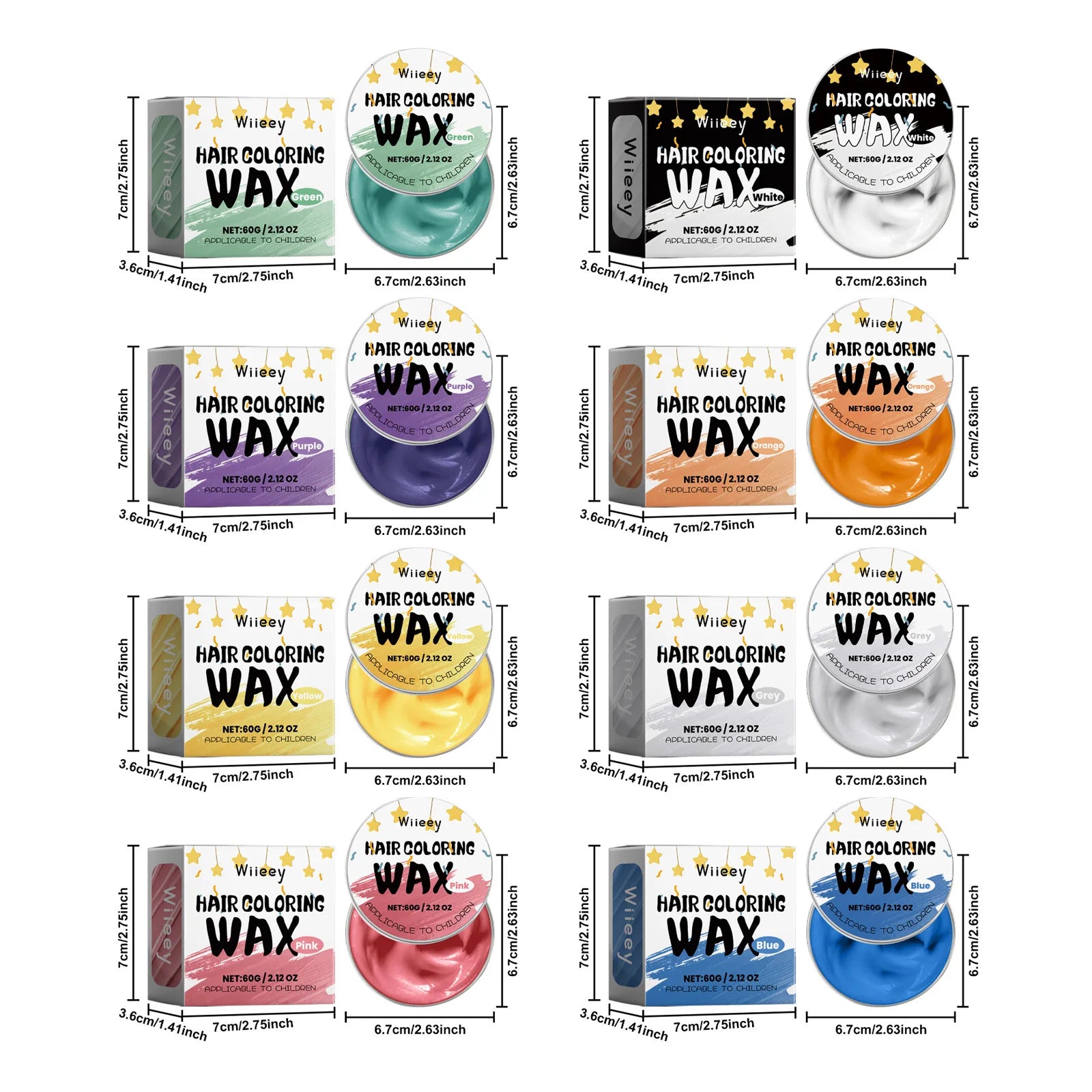 Temporary Hair Color Wax for Kids Parties - 15