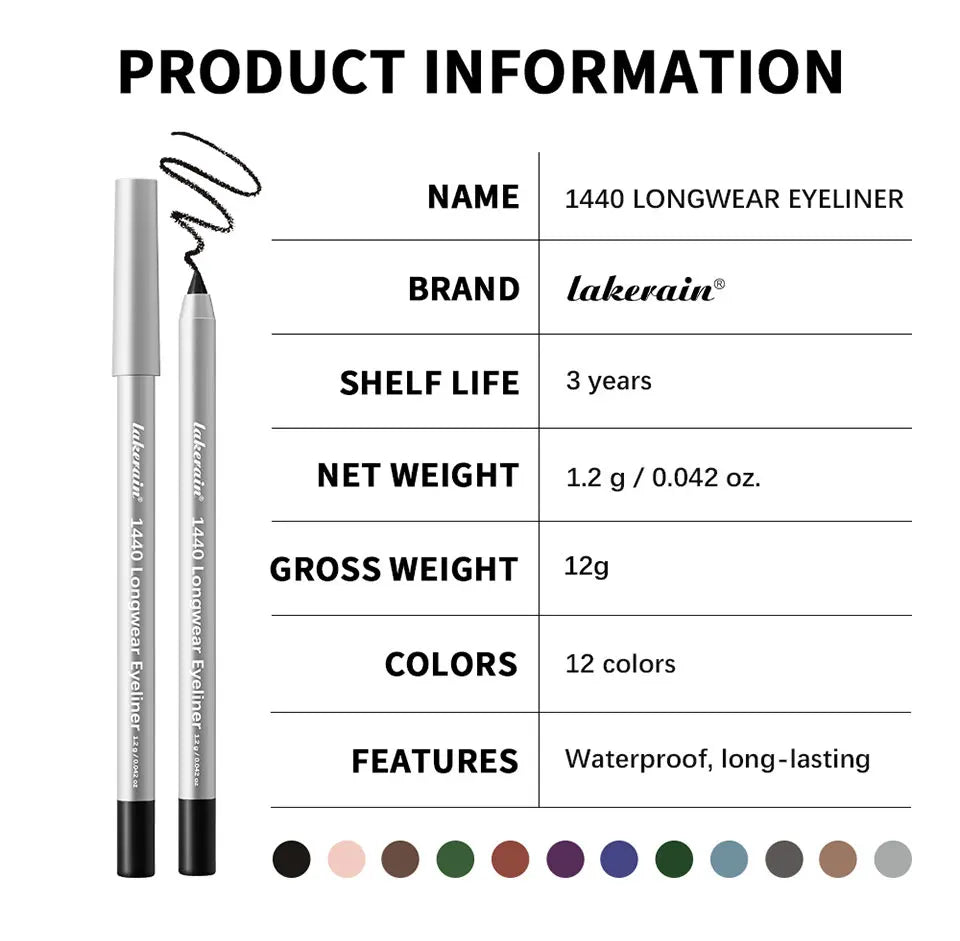 Waterproof Long-Lasting Smudge-Proof Eyeliner Pencil