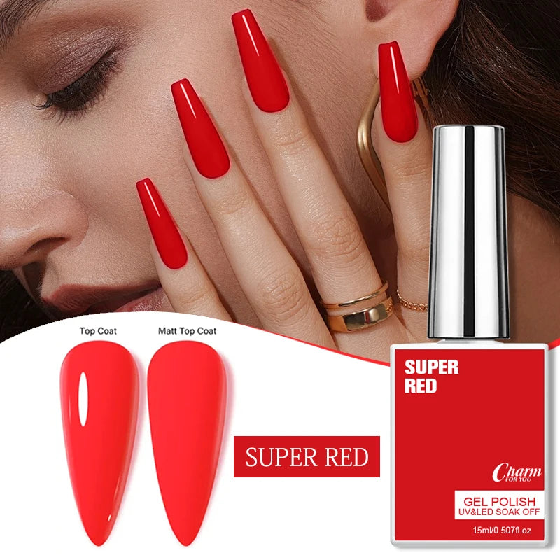 Long-Lasting Red Gel Nail Polish