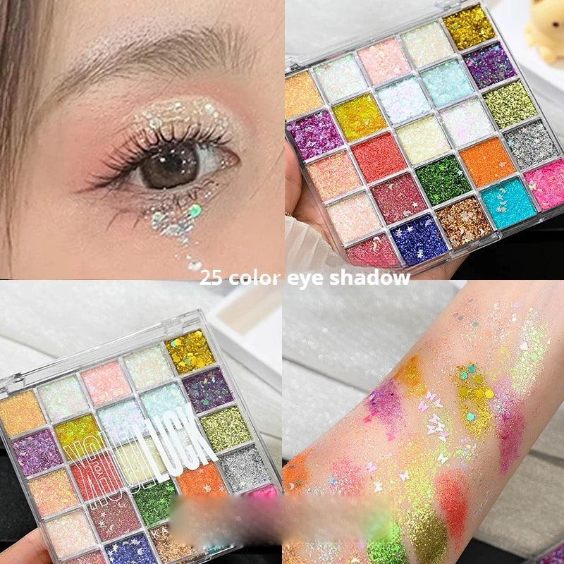 Glitter Sequin Eyeshadow Palette for Festivals and Parties