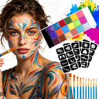20-Color Professional Face and Body Paint Palette