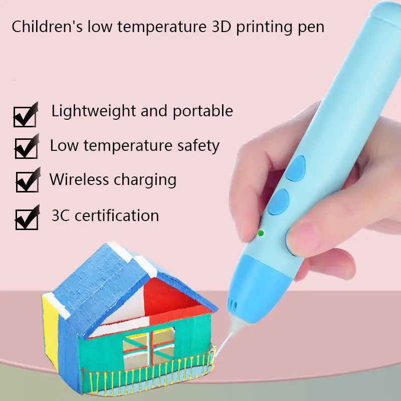 Intelligent Low-Temperature 3D Printing Pen for Kids