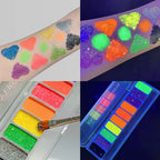 10-Color Neon UV Glow-in-the-Dark Face and Eye Makeup Palette