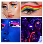 10-Color UV Glow Face and Body Paint Palette
